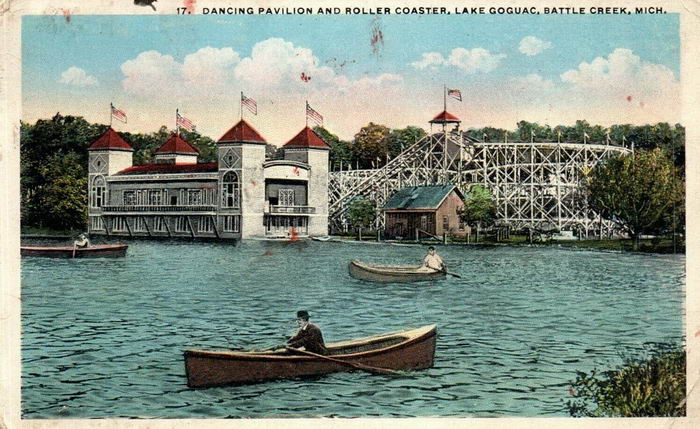 Dance Pavillion at Goguac Lake - Old Post Card